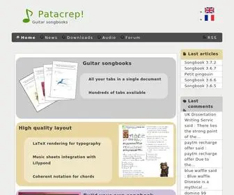 Patacrep.com(Guitar songbooks) Screenshot