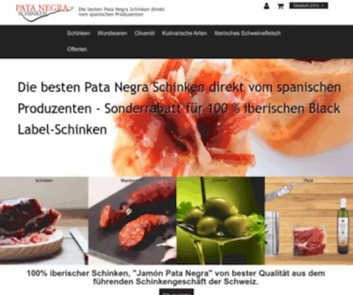 Patanegra-Schinken.ch(Kaufen Sie Pata Negra Schinken zum besten Preis in der Schweiz) Screenshot