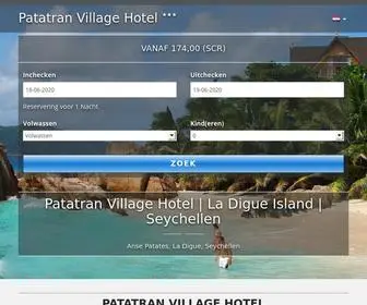 Patatranvillagehotel.website(Patatran Village Hotel ligt in La Digue biedt een buitenzwembad dat heel het jaar geopend) Screenshot