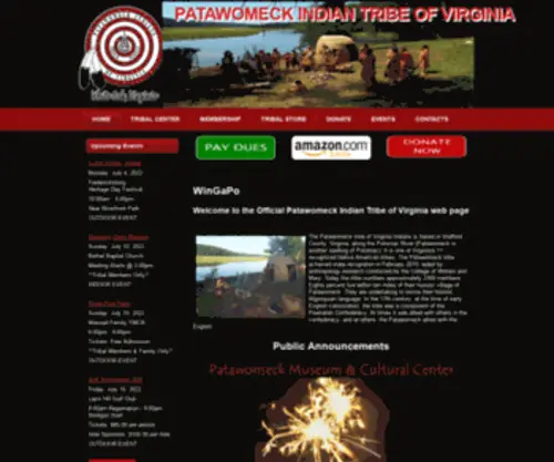 PatawomeckindiantribeofVirginia.org(Patawomeck Indian Tribe of Virginia) Screenshot