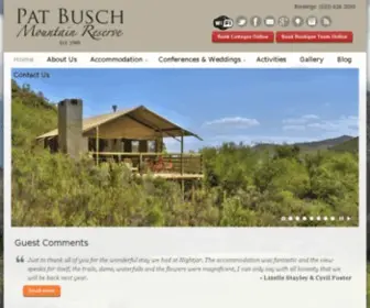 Patbusch.co.za(Self Catering Accommodation in Robertson) Screenshot