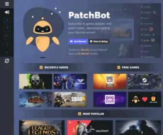 Patchbot.io(The #1 Discord Bot for Patch Notes and Game Updates) Screenshot