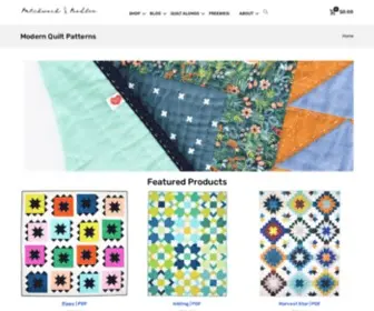 Patchworkandpoodles.com(Modern Quilt Patterns) Screenshot
