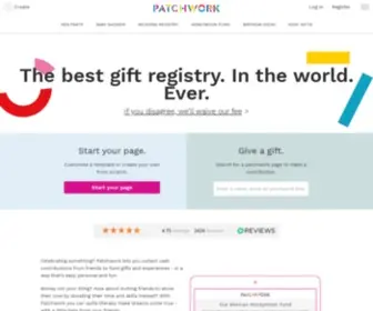 Patchworkit.com(Patchwork lets you collect money from friends and family to fund gifts and experiences) Screenshot