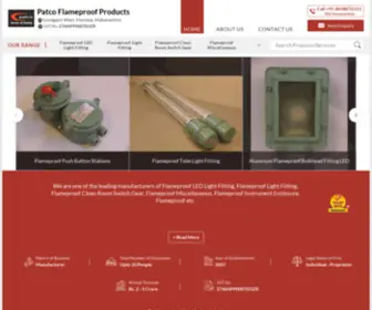 Patcoflameproof.co.in(Patco Flameproof Products) Screenshot