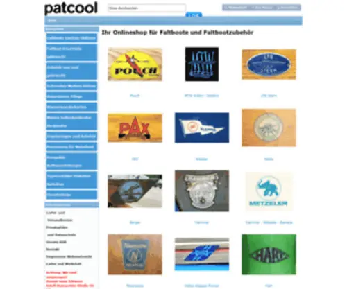 Patcool.de(Faltboote und Ersatzteile) Screenshot