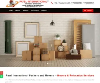 Patelintpackers.com(Patel International Packers and Movers) Screenshot