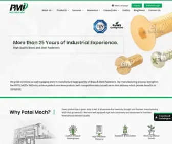 Patelmech.com(Brass and Steel Fasteners) Screenshot