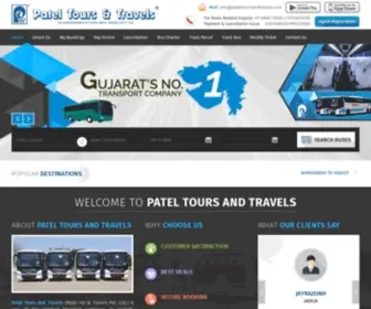 Pateltoursandtravels.com(Patel Travels) Screenshot
