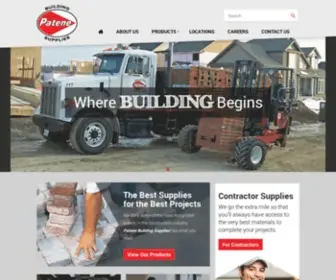 Patene.com(Patene Building Supply Ltd) Screenshot