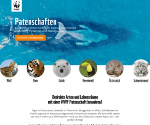 Patenschaft.at(WWF Österreich) Screenshot