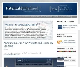 Patentablydefined.com(Patentably Defined) Screenshot