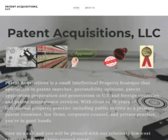 Patentacq.com(PATENT ACQUISITIONS) Screenshot