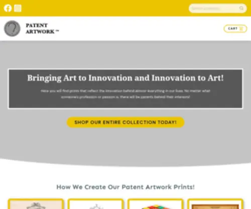 Patentartwork.com(Bringing Innovation to Art and Art to Innovation) Screenshot
