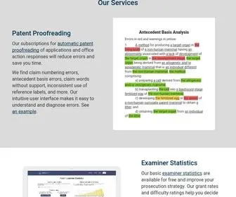 Patentbots.com(Patent Bots Automated Proofreading and Examiner Statistics) Screenshot
