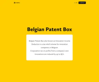 Patentbox.be(Belgian Patent Box also known as Innovation Income Deduction) Screenshot