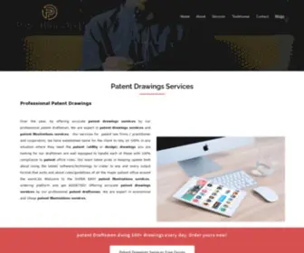 Patentdrawtech.com(Patent drawings services) Screenshot