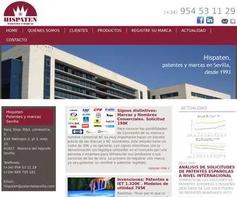 Patentessevilla.com(Hispaten, patentes y marcas Sevilla, desde 1993) Screenshot