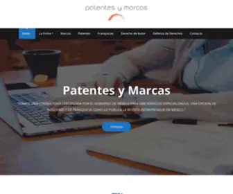 Patentesymarcas.com.mx(Patentes y Marcas) Screenshot