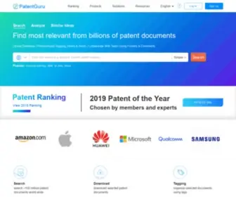 Patentguru.com(Patent Search) Screenshot