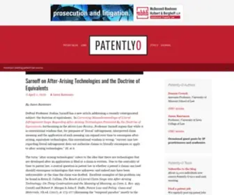 Patentlyo.com(Patently-O, the nation's leading patent law blog) Screenshot