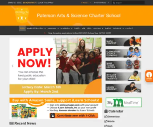 Patersoncharter.org(ILearn Schools) Screenshot