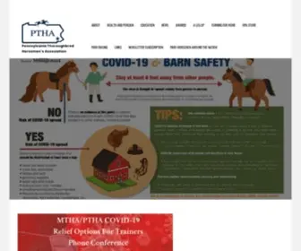 Patha.org(Pennsylvania Thoroughbred Horsemen's Association (PTHA)) Screenshot