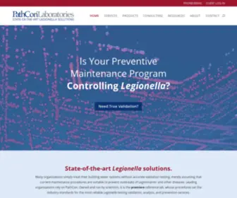 Pathcon.com(Industry-Leading Legionella Testing Company) Screenshot