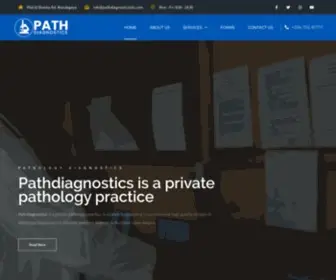 Pathdiagnosticslab.com(Laboratory offering pathology services) Screenshot