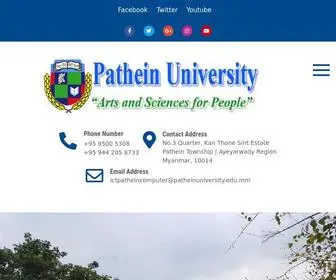 Patheinuniversity.edu.mm(Patheinuniversity) Screenshot