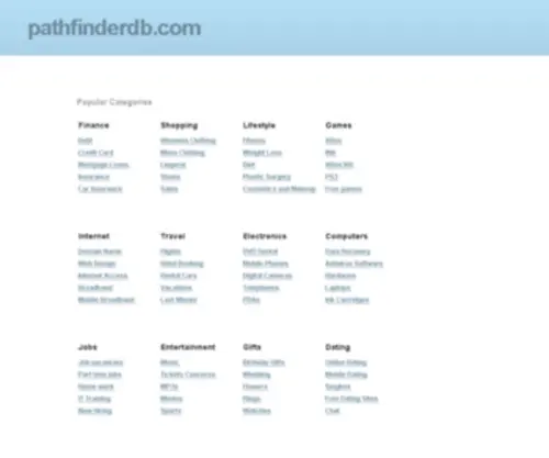 Pathfinderdb.com(InMotion Hosting) Screenshot