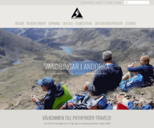 Pathfindertravels.se(Vandringsresor, Skidresor, Mountainbikeresor) Screenshot