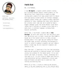 Pathikshah.com(Pathik Shah) Screenshot