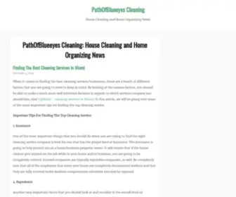 Pathoftheblueeye.com(PathOfBlueeyes CleaningHouse Cleaning and Home Organizing News) Screenshot