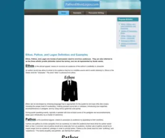 Pathosethoslogos.com(Explanation and Examples) Screenshot