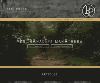 Pathpress.org(An existential approach to the Buddha's teaching) Screenshot