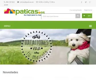 Paticas.es(Tienda online de productos para mascotas) Screenshot