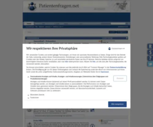 Patientenfragen.com(Wir haben die Antworten) Screenshot