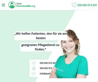Patientenhilfe.org(Schnelle Vermittlung von Pflegediensten zur Sicherung der pflegerischen Versorgung) Screenshot