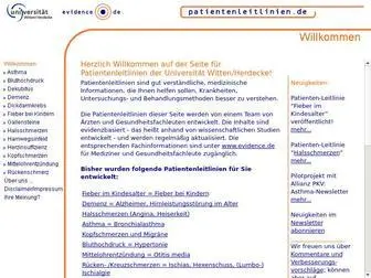 Patientenleitlinien.de(Evidenzbasierte medizinische Patienten) Screenshot