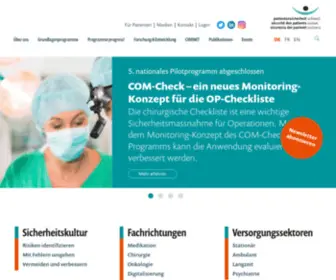 Patientensicherheit.ch(Konsequent für sichere Patienten) Screenshot