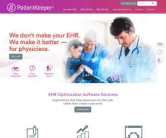 Patientkeeper.com(PatientKeeper EHR Optimization Software for Physician Workflow) Screenshot