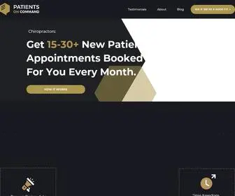 Patientsoncommand.com(Get More New Patients Without Doing More) Screenshot