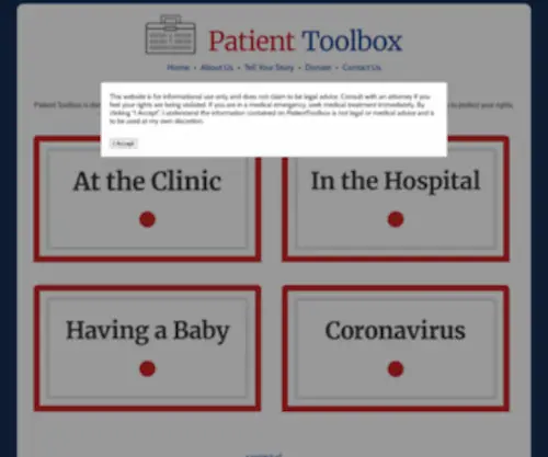 Patienttoolbox.org(Patient Toolbox) Screenshot