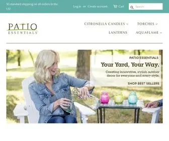 Patio-Essentials.com(Outdoor Citronella Candles & Tiki Torches) Screenshot