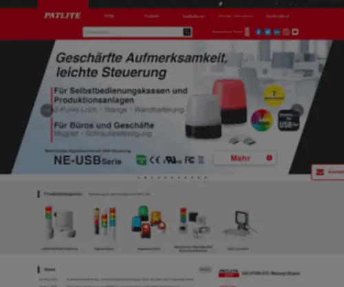 Patlite.eu(New Frontiers in Safety) Screenshot