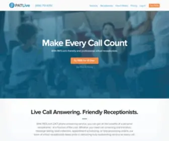 Patlive.com(24/7 Answering Service & Virtual Receptionists) Screenshot