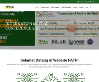 Patpi.or.id(Perhimpunan Ahli Teknologi Pangan Indonesia) Screenshot