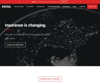 Patracorp.com(Powering Insurance Processes) Screenshot