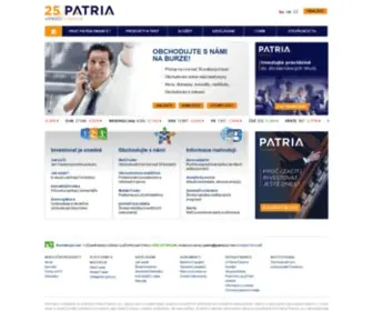 Patria-Direct.cz(Patria Finance) Screenshot